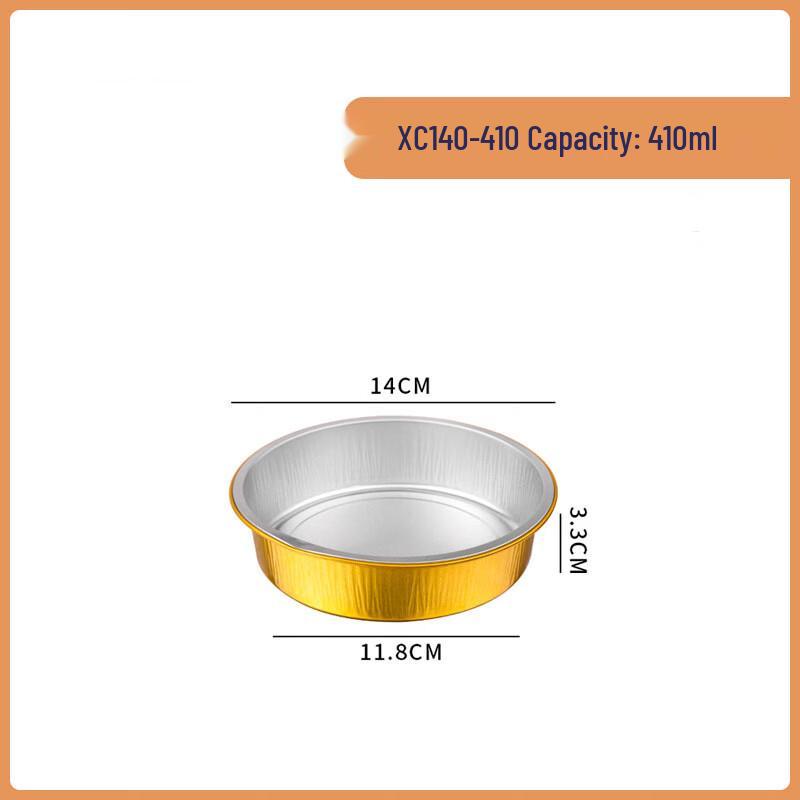 Lygil Round Gold Foil Disposable Food Containers