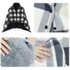 140*100cm Warm Stripe Warm Shawl Thicken Wearable Scarf Women Casual Flannel Blanket Shawl  Office