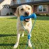 Interactive Dog Toothbrush Chew Toy, Teeth Brushing Tool with Adjustable Strap, Silicone Canine Molars Cleaning Toy Dental Prop, for Small Medium