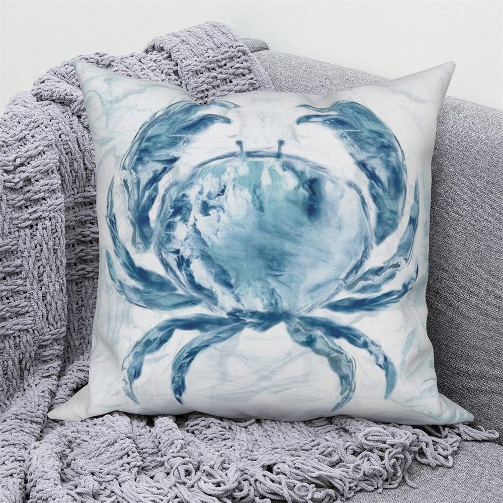 Juste de coussin de canapé bleu, taie d'oreiller, décoration de chambre à coucher, océan, mer, animal