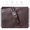Men Vintage Crocodile Grain Top Grain Genuine Leather Motorcycle Thigh Leg Bag Multifunctional Waist Hip Fanny Pack For Riding