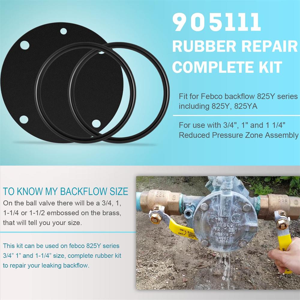 Complete Rubber Repair Kit For Backflow 825Y 825YA For 3/4", 1", 1 1/4" # 905111