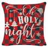 New Christmas Linen Pillow Cover Simple Sofa Pillow Home Printed Cushion Cover