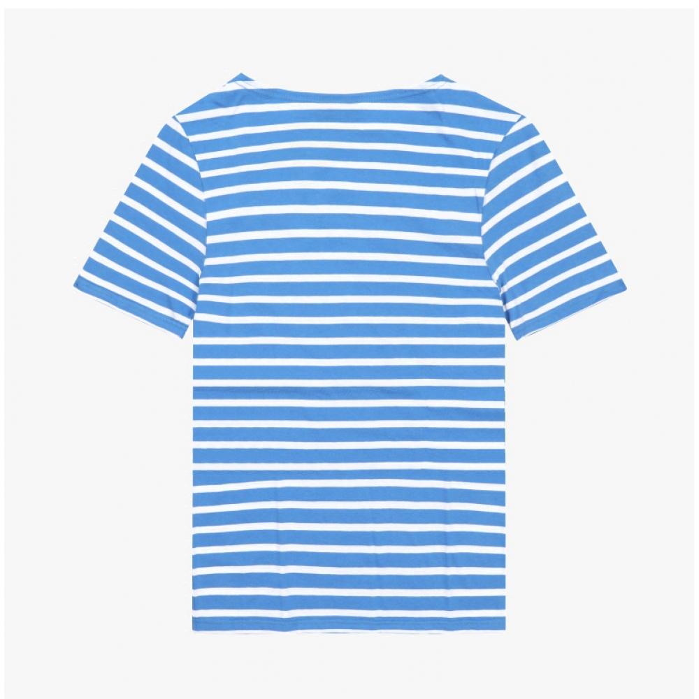 SainT James Unisex ShorT Sleeve T shirT Mer Neige levanT Modern sTripe 9863