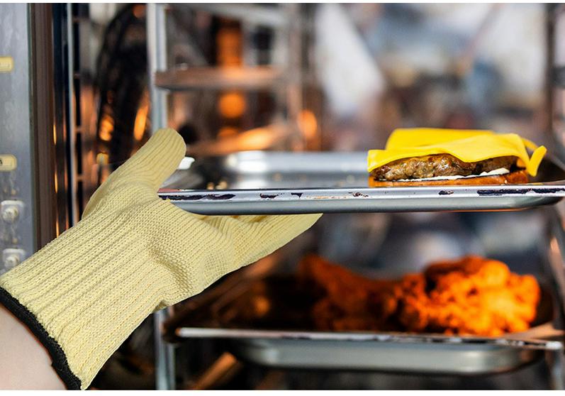 500° Heat-Resistant Aramid Insulated Baking Gloves - Anti-Scald & Cut Resistant