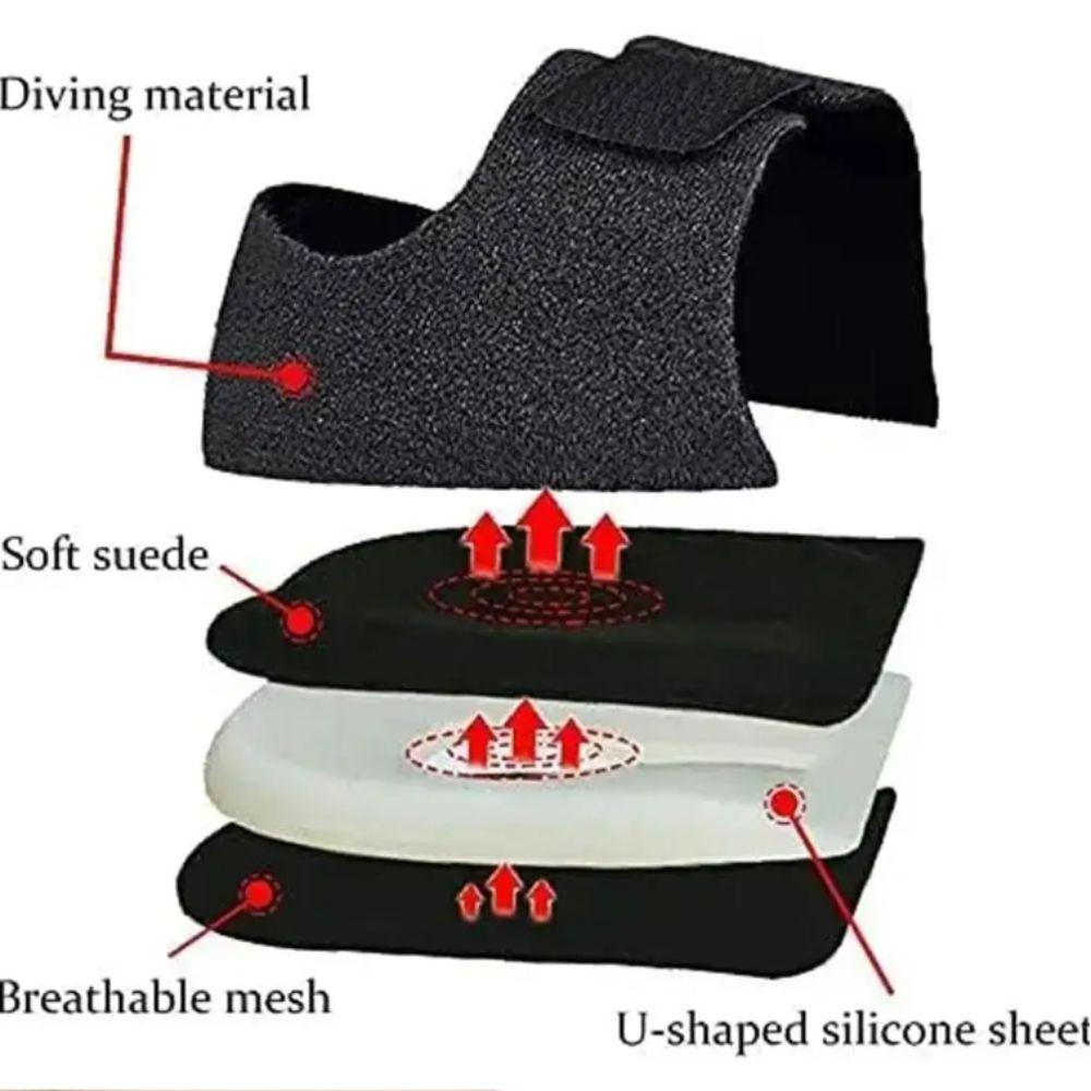 Adjustable Straps Silicone Heel Pads Shock Absorption Support Cushion Fasciitis Protector Gel Material Heel Socks