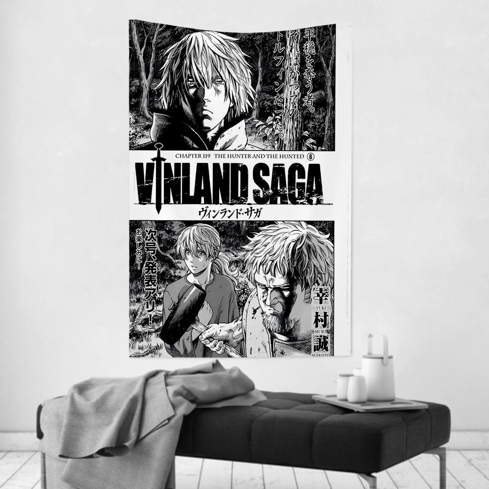 Anime Comics Tapestry Room Decor VVinland Sagas Wall Cloth Party Hanging Background Room Decor Baby Room