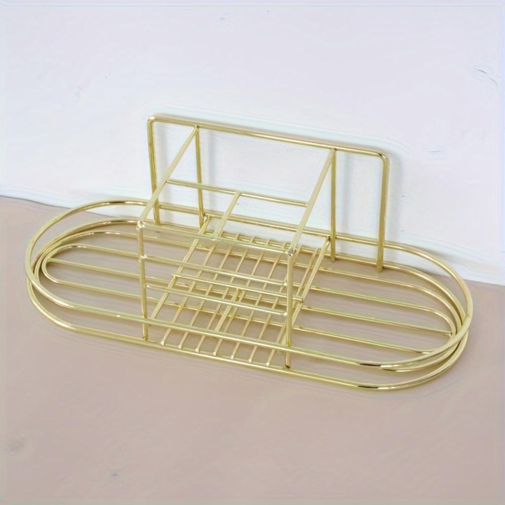 Easy Install Stainless Steel Toothbrush Toothpaste Holder - Wall-Mounted Multi-Functional Bathroom Organizer For And Organ