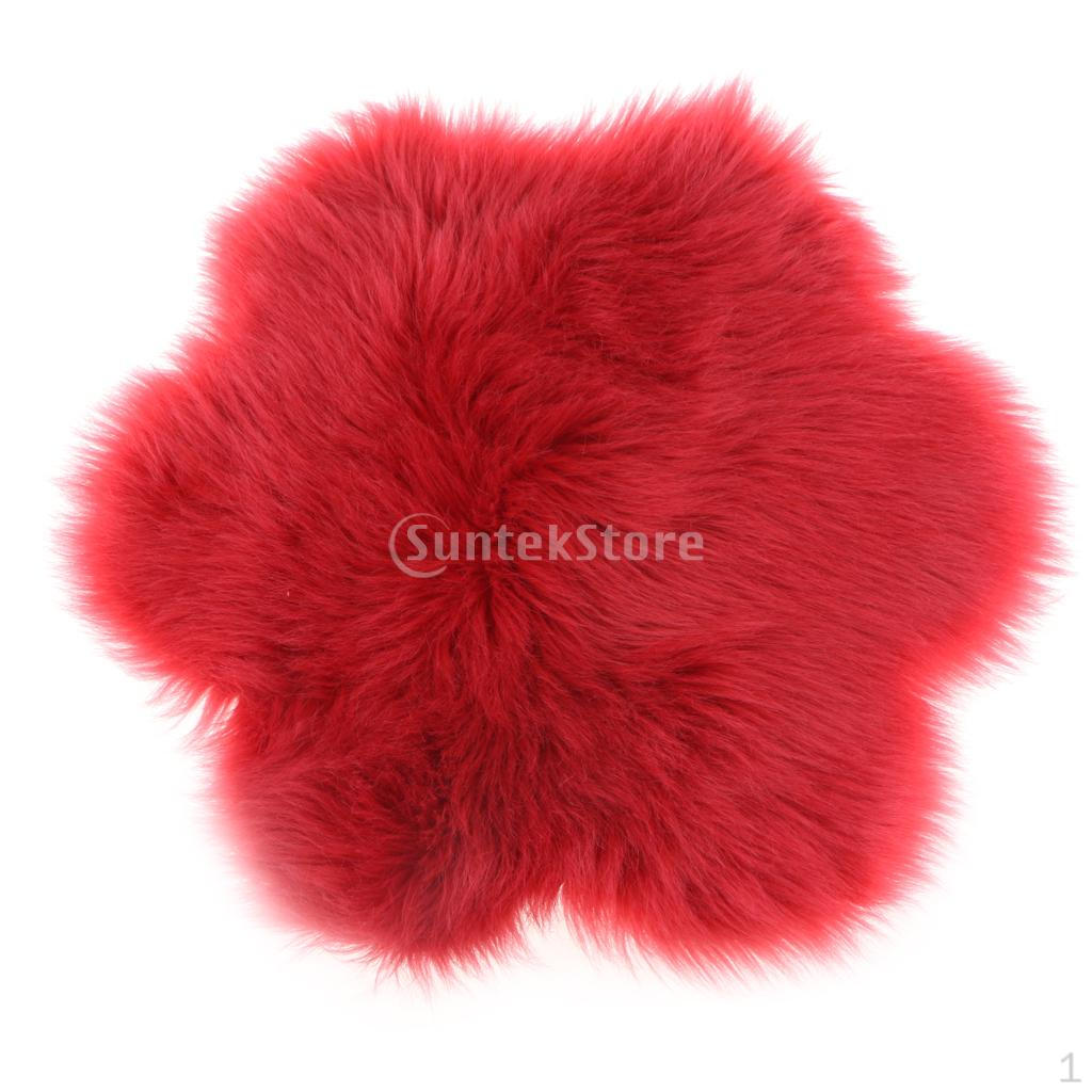Cover Seat Shaggy Area Rugs For Bedroom Sofa Floor (Flower, 60 cm)
