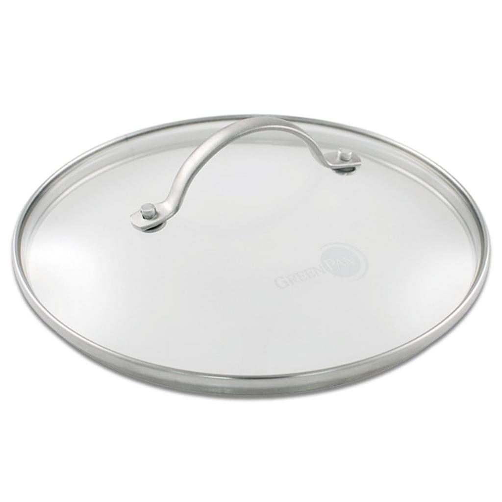 Greenpan Glasdeckel 26cm mit Edelstahlgriff, Vollständig gehärtet, Spülmaschinenfest