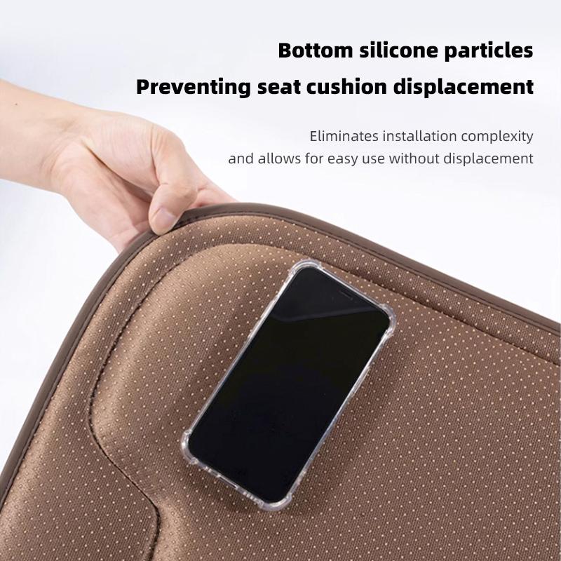 Hijk1 VW Car Leather Seat Cushion Lumbar Cushioning Soft Pad For Volkswagen Polo Golf GTI CC Tiguan Arteon Passat Jetta Touareg ID.3