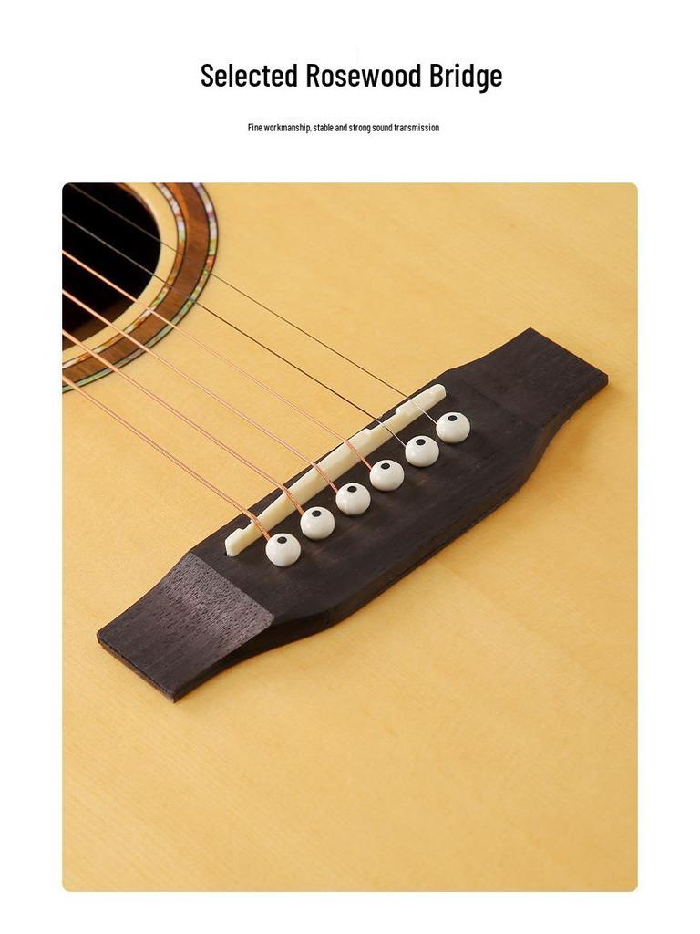 36/40/41 Zoll Anfänger Folk Akustikgitarre - Einsteiger Unisex Übungsinstrument