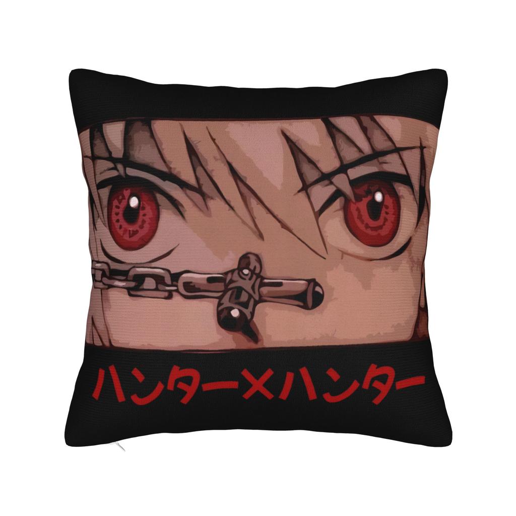 Kurapika HXH Anime Kissenbezug Bedruckter Stoff Kissenhülle Dekorationen Wurfkissenbezug Zuhause Quadratisch 40x40cm
