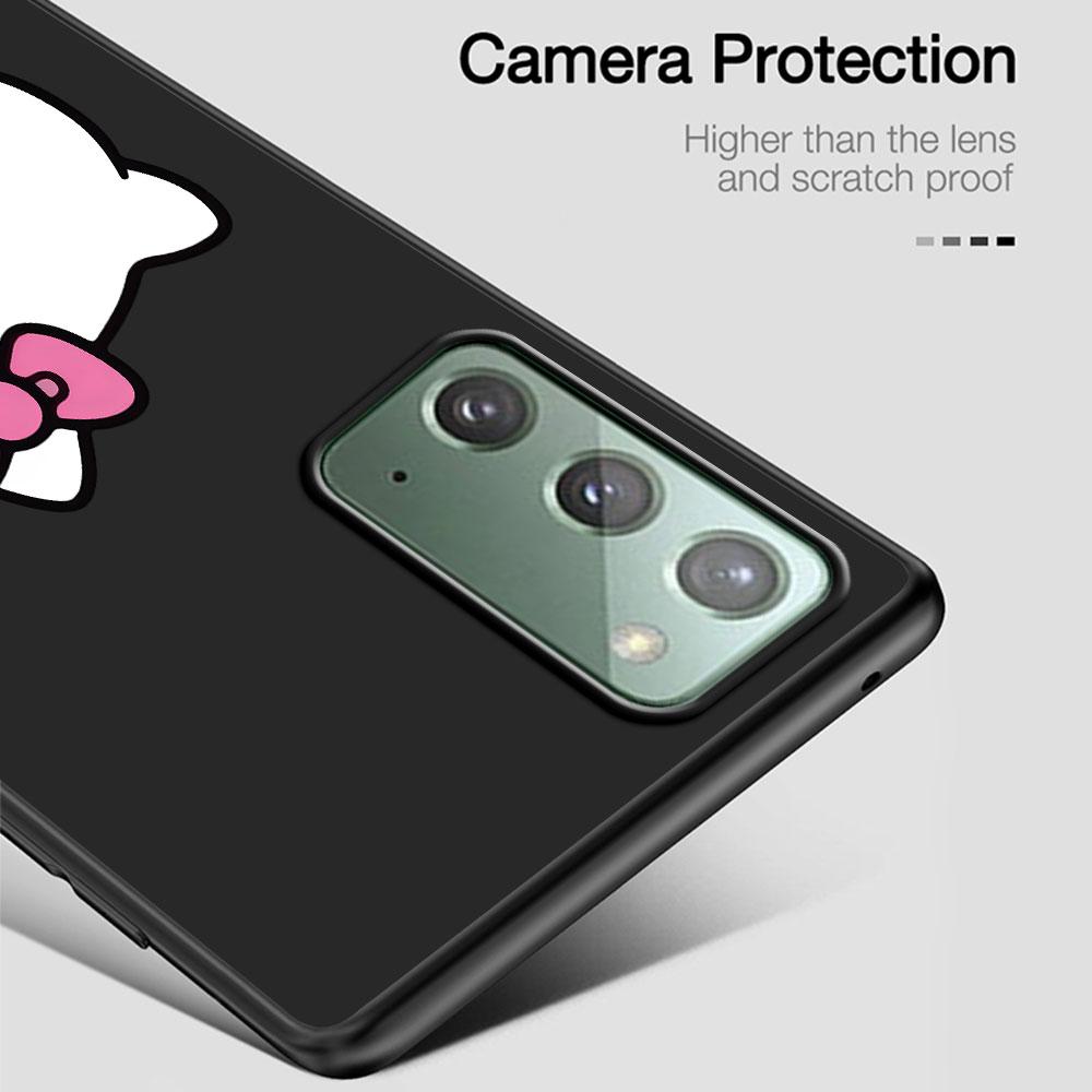 Hello Kitty Cartoon Case for Samsung Galaxy Note 20 Ultra 10 Plus 9 8 TPU Phone Cover Note 10 Lite Black Soft Shell Funda Capa