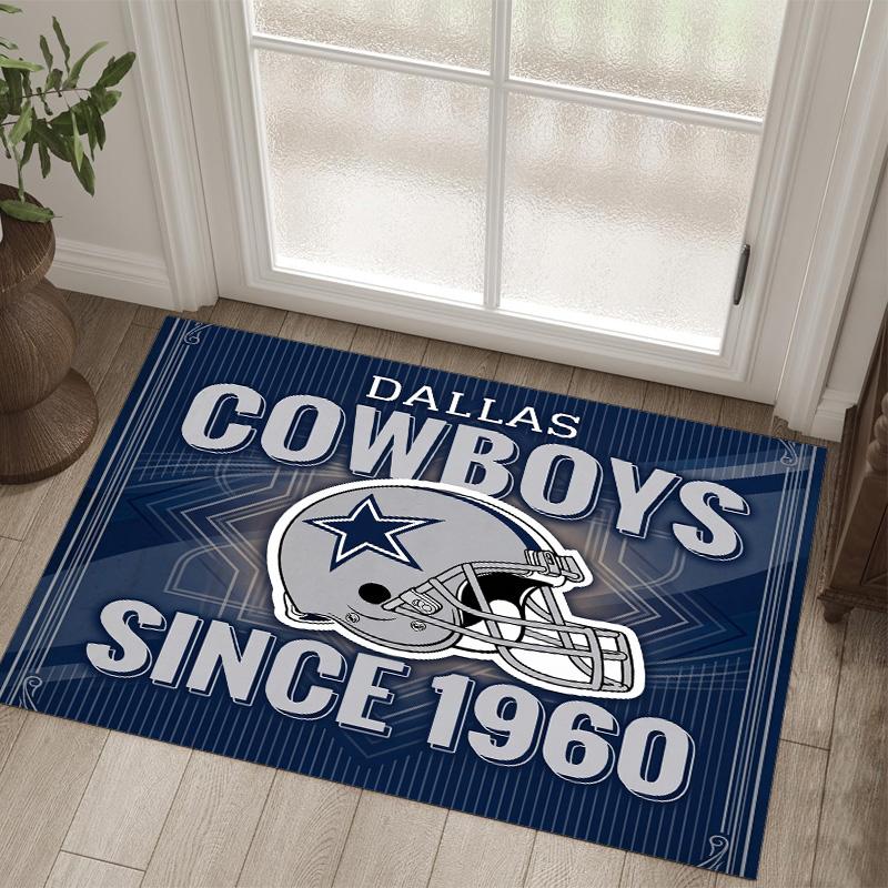 Tappeto in velluto di cristallo design Dallas Cowboys Accogliente Non?Tappeto Stampato Antiscivolo per Camera da Letto Soggiorno Ingresso