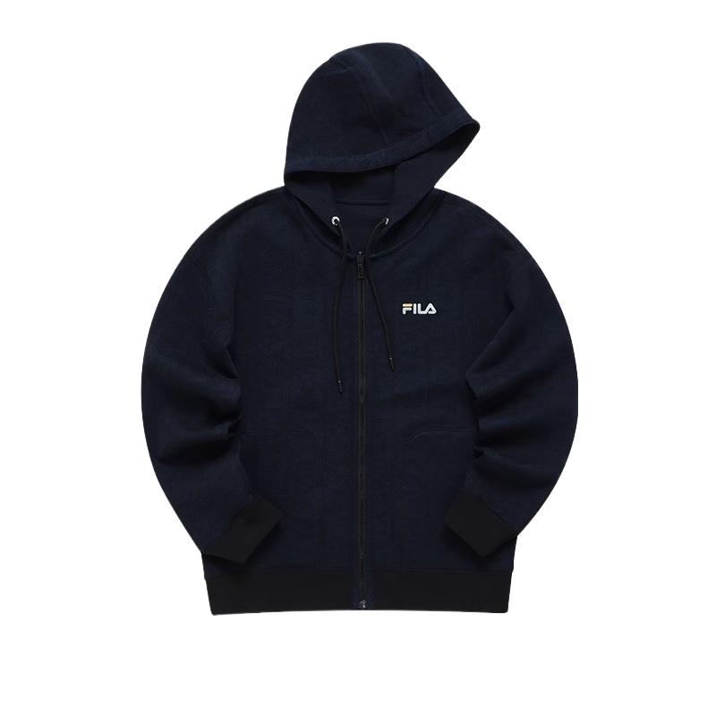 FILA SS22 White Line Series Sports Lifestyle Warm Comfortable Skin-Friendly Simple Sweatshirt Men sweatshirt Black F11M218505F-BK