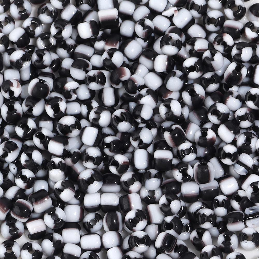 10g Acrylic Watermelon Rice Beads 4mm Stripe Pattern Loose Spacer Seed Bead for DIY Bracelet Necklace Jewelry Making Material