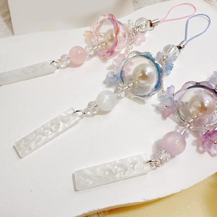 Elegant Jellyfish Wind Chime Glass Charm Pendant With Floral Designs Decoration for Personalize Styles Enhancement