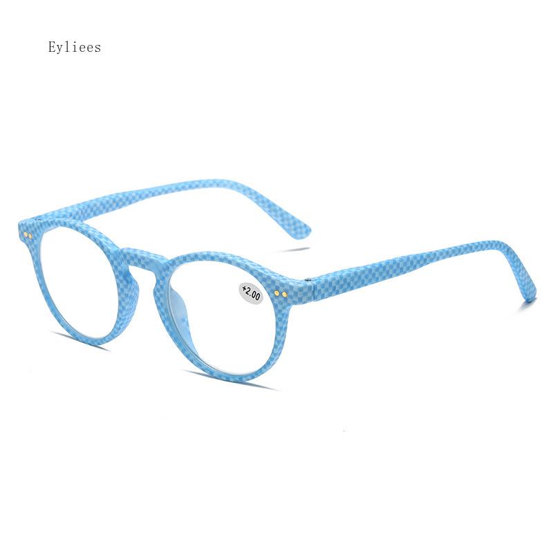 Reading Glasses for Women Patterned Round Anti Blue Light Presbyopic Eyeglasses Men Vintage Farsighted Eye Glasses +1.0 To +4.0
