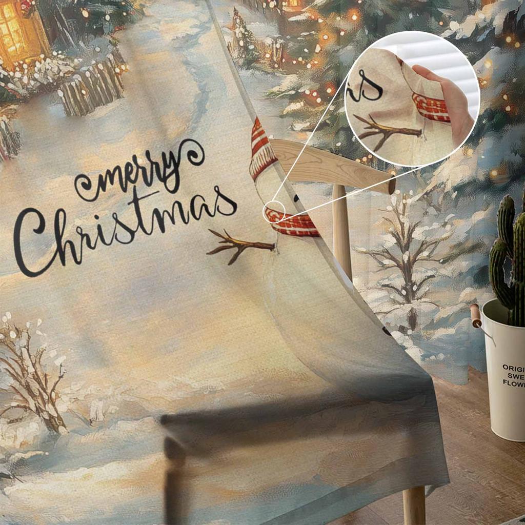 Weihnachten Schneemann Weihnachten Baum Vorhänge Für Wohnzimmer Schlafzimmer Home Dekoration Fenster Voile Tüll Vorhang Vorhänge