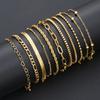 Ensemble de bijoux mode minimaliste 17 pièces pour femmes Collier avec pendentif torsadé vintage os de serpent cœur papillon étoile Bracelets Ensembles Cadeau