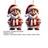 Santa Claus Decoration 2D Acrylic Hanging Ornament Cartoon Santa Christmas Tree Decoration for Mantel Wall Window Decor