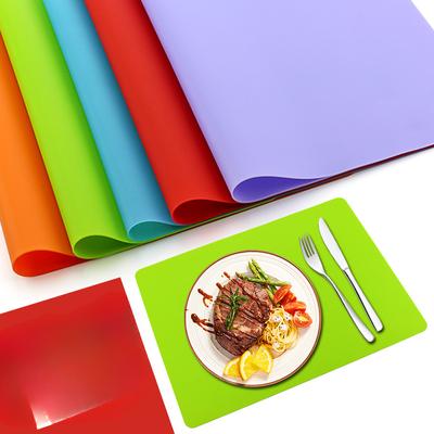 Tovaglietta Quadrata in Silicone per Alimenti Bambini Studenti con Grande Tinta Unita Cuscinetto Isolante Termico Cuscinetto Antiscivolo