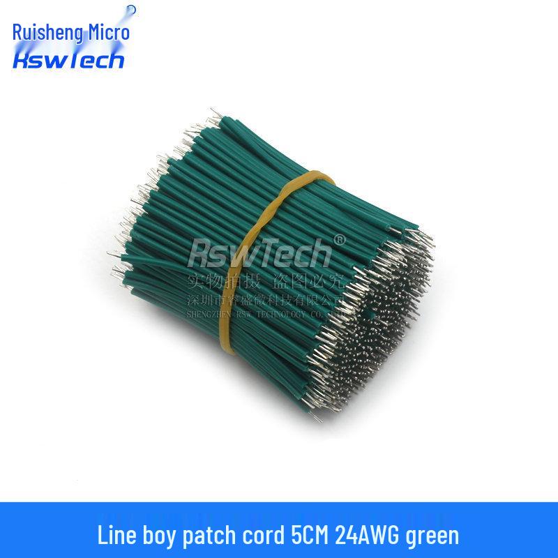 Double-Headed Tinned Wire Jumper for Welding & Electronic Connection, 22/24AWG, 5/0.8mm, Length: 50/150mm
