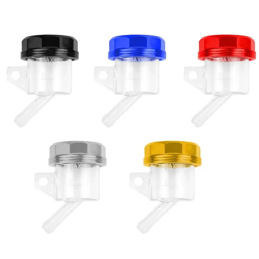 Aluminum Alloy Motorcycle Brake Fluid Reservoir Motorbike Rear Clutch Tank Oil Fluid Cup Universal for Honda Suzuki Yamaha BMW