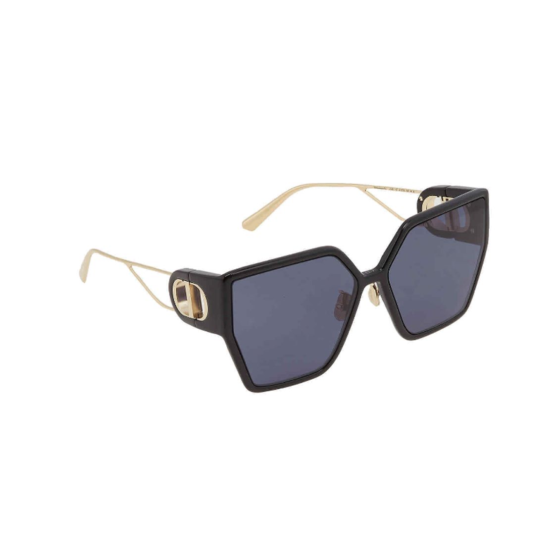 

Dior Logo Metal Plastic Irregular Frame Sunglasses Women sunglasses Black 30MONTAIGNEBU12B0 61,Black