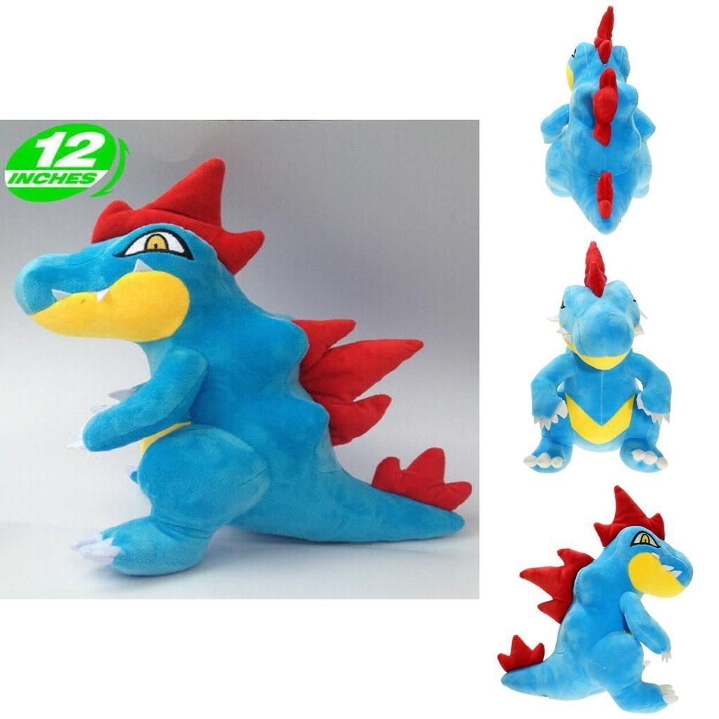 Adorable 12" Pokemon Feraligatr Plush Toy Soft Stuffed Doll Perfect For Kids' Gifts