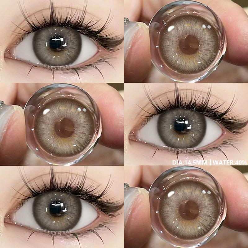 1 Pair Colored Contacts for Eyes Blue Eye Lenses Gray Pupils Brown Lenses Green Contact Lenses Beauty Makeup Yearly