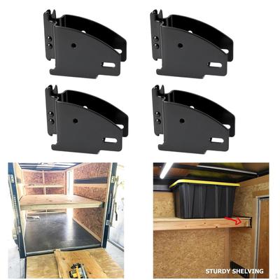 4Pcs Track Wood Beam End Sockets, Accessories DIY Practical Metal Brackets for Cargo