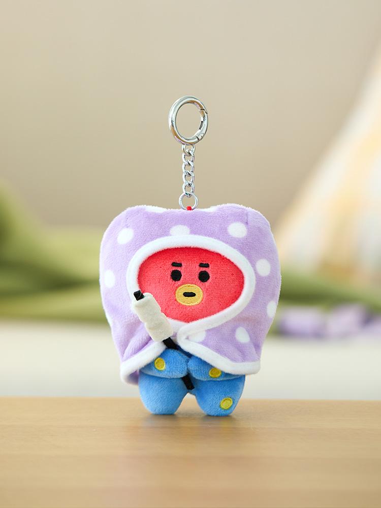 BT21 TATA Campfire Blanket Plush Doll Keychain
