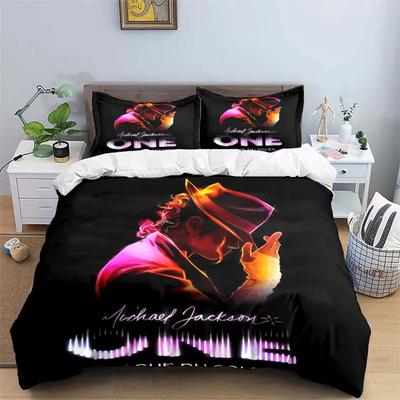 Squisito Set Biancheria da Letto con Stampa M-Michael-Jackson Copripiumino Piumone Letto Giovani Bambini Ragazza Ragazzi Regalo di Compleanno