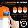 500W LED Camping Lantern USB Rechargeable Portable Lamp Bulb Flashlight with Power Display Emergency Light for Outdoors Fishing