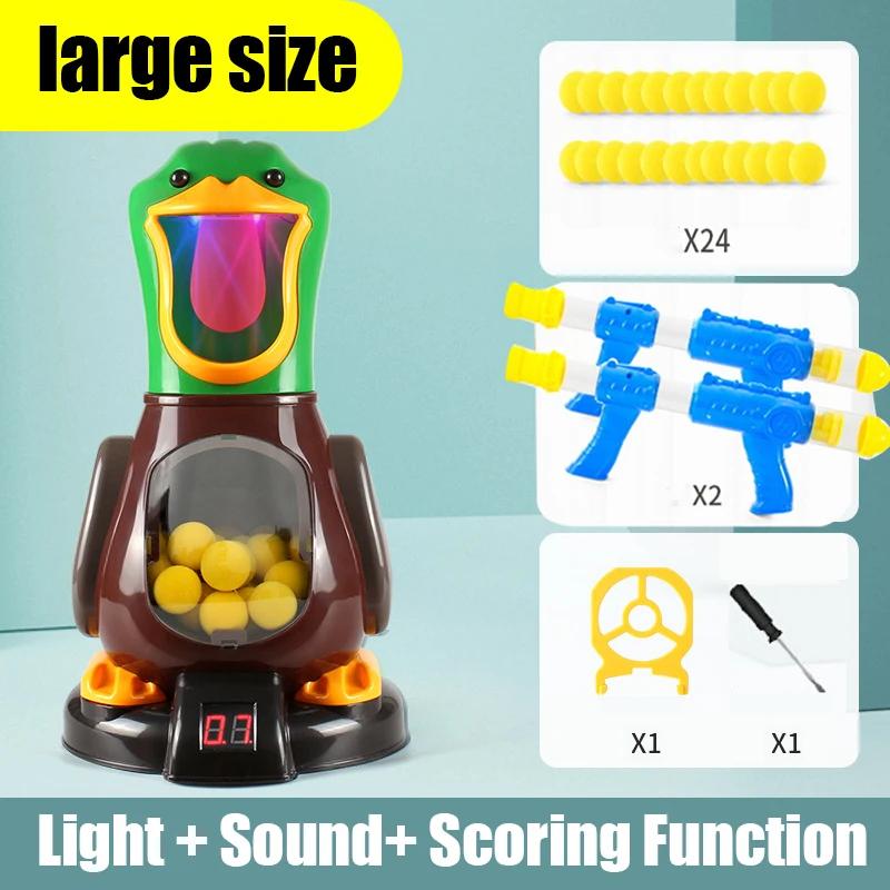 Non-Toxic Shooting Duck Toys Air-Powered Gun Soft Bullet Ball Scoring Battle Games Funny Gun Toy Parent-Child Interactive Toy Kids Gifts