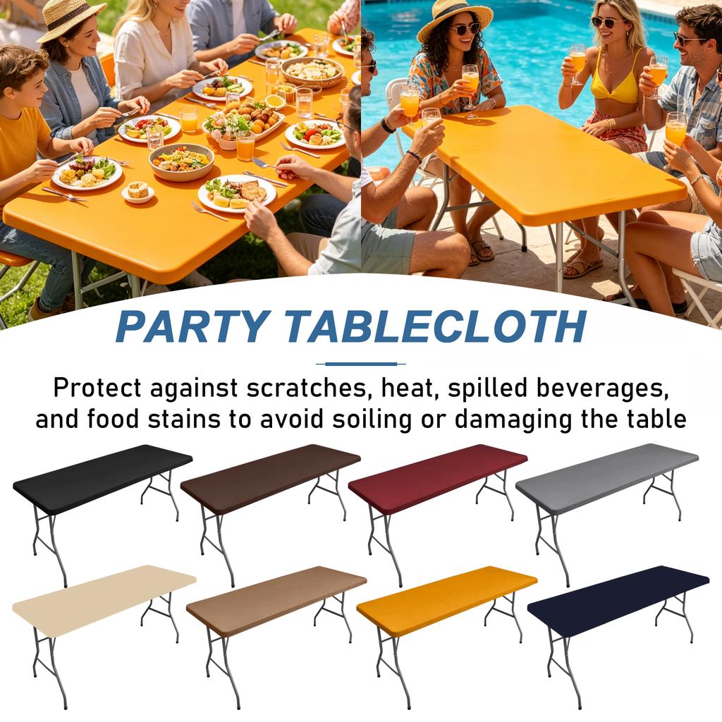 Outdoor Elastic Tablecloth for Picnic Washable Foldable Rectangular Polyester Table Cover 125x80cm Suitable for Various Table Types and Occasions