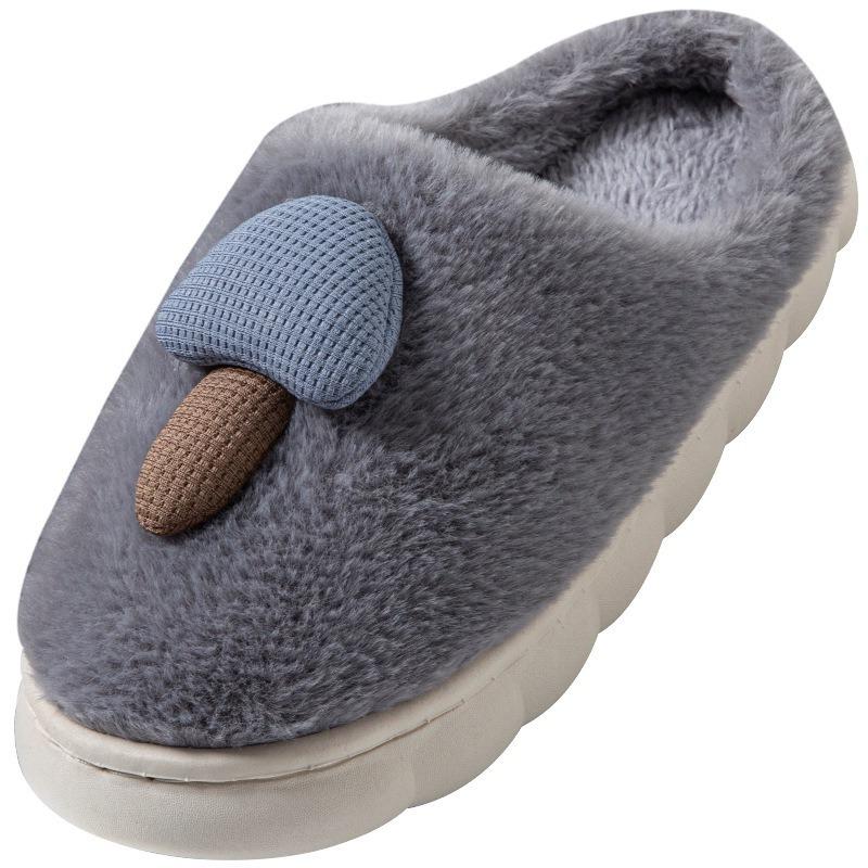 Cute soft cute fluffy slippers women's autumn and winter indoor household non-slip bottom warm cotton slippers autumn and winter fluffy home