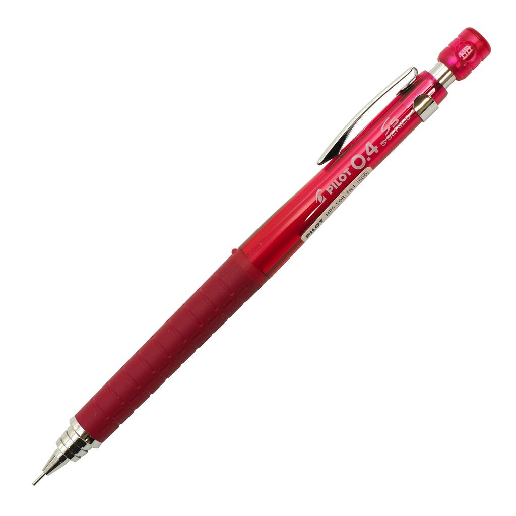 Pilot S5 Mechanical Pencil Transparent Red Body 0.4mm (HPS-50R-TR4)