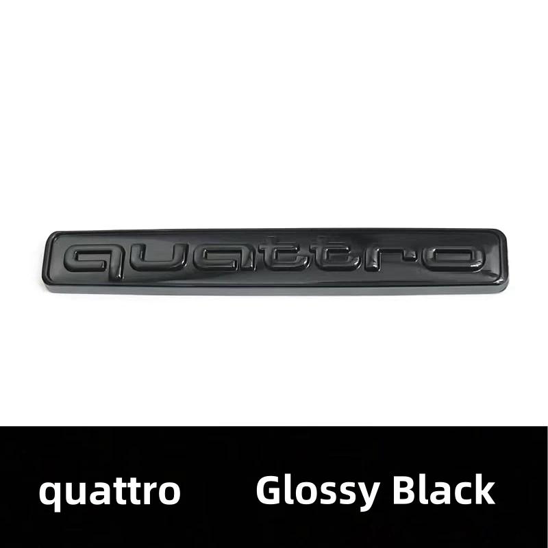 2026 Car Rear Trunk Emblem Sticker For Audi A3 A4 A5 A6 A7 A8 Q3 Q5 Q7 Original Size Quarrto Sline Emblem ABS Black Refit Accessories