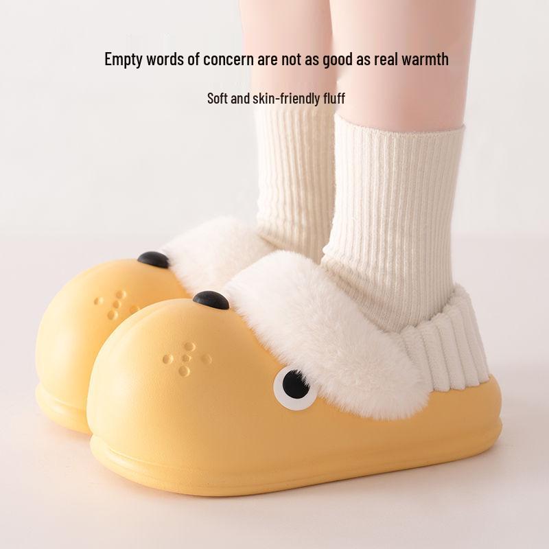 Cozy Winter Dog Slippers: Detachable, Versatile, Warm Cotton with EVA Sole - Cute & Dirt-Resistant for Outdoor Use