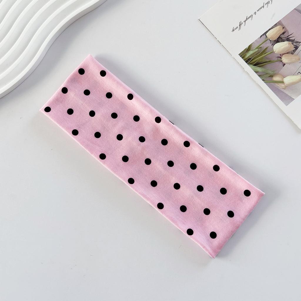 Dot Pattern Yoga Elastic Hair Band, Fashionable Makeup Headband Hair Accessory, Sports and Fitness Sweat-absorbing Headscarf