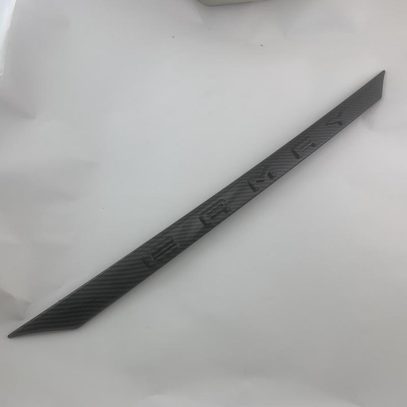 1pcs New Paste Style Car ABS Chrome Carbon Accessories Plated Rear Trunk Lid Cover Trim 2018   For Toyota Camry 8