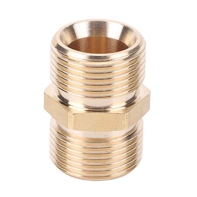High Pressure Washer Gun Hose Mutual Connector Copper Hose Fitting M22 14/15mm Thread Hose Sprayer Connector for Pressure Washer