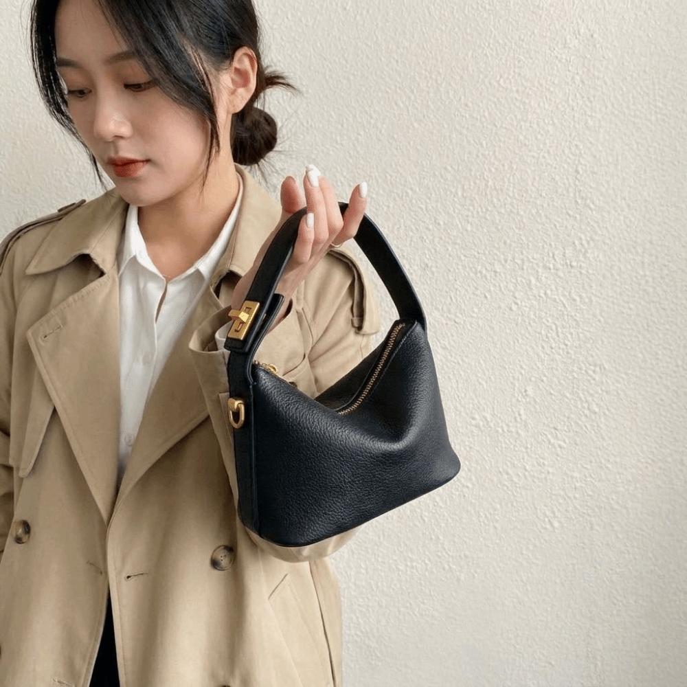 Clutch Cloud Shoulder Bag Solid Color Phone Crossbody Bag Casual Leather Handbag Girls