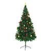 VidaXL Pre-lit Artificial Christmas Tree with Balls, Christmas Tree with LEDs, Holiday Decoration, Party Ornament 321501