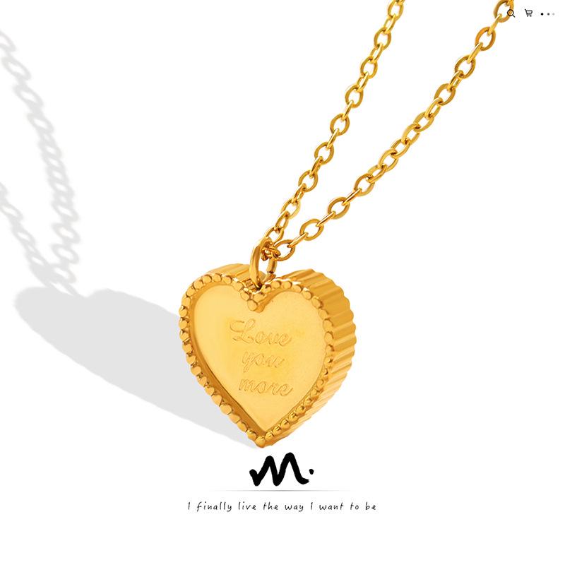 

Versatile Frosted Peach Heart Pendant Necklace - Couple s Valentine s Day Gift