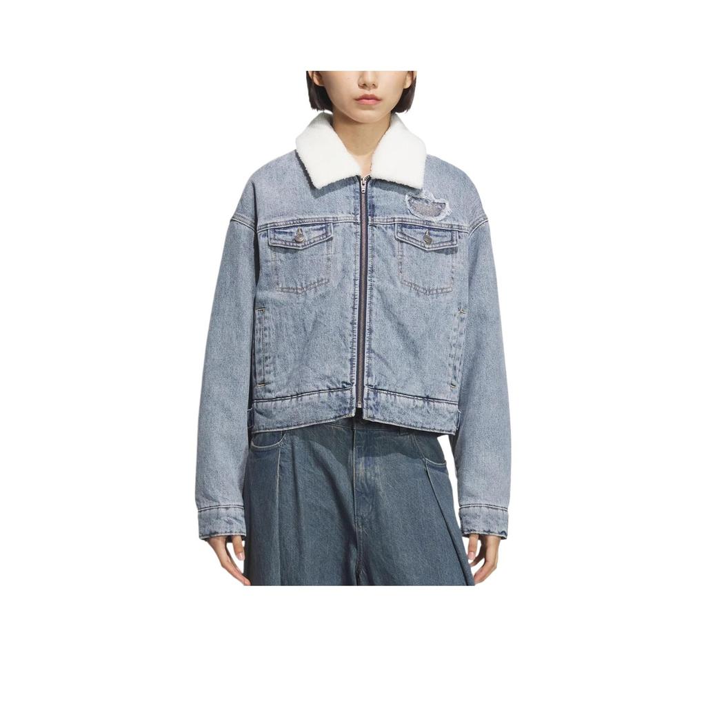Adidas Originals FW/AW25 Loose Warm Long Sleeve Denim Jacket Women KC2626