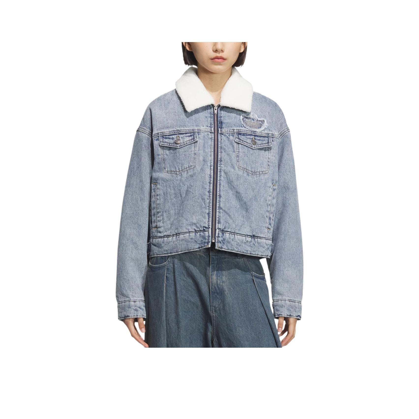 

Adidas Originals FW/AW25 Loose Warm Long Sleeve Denim Jacket Women KC2626 S